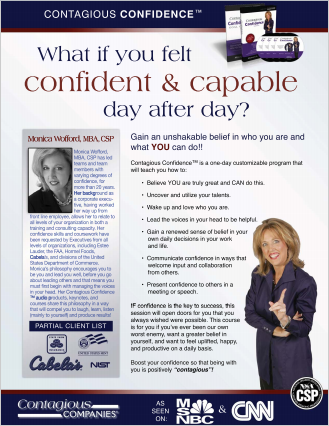 Become better at managing the voices in your head while getting your message across with the Contagious Confidence™ training course