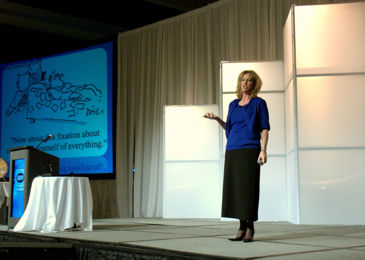Even when there are thousands in the room, Monica Wofford engages all participants in every keynote address. 